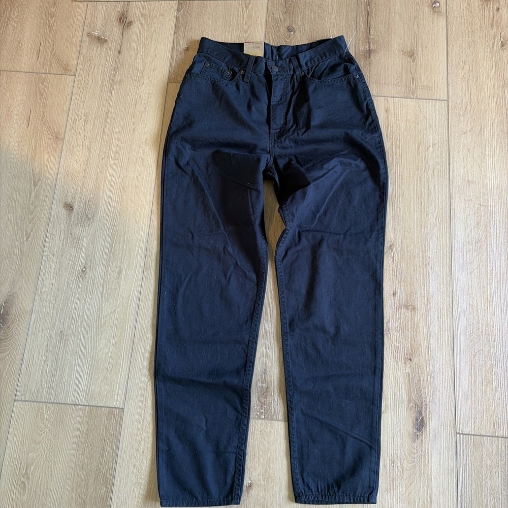 Levi's Women's High Rise Mom Jeans Black Dark Wash Relaxed Fit 5-Pocket Sz 29x30